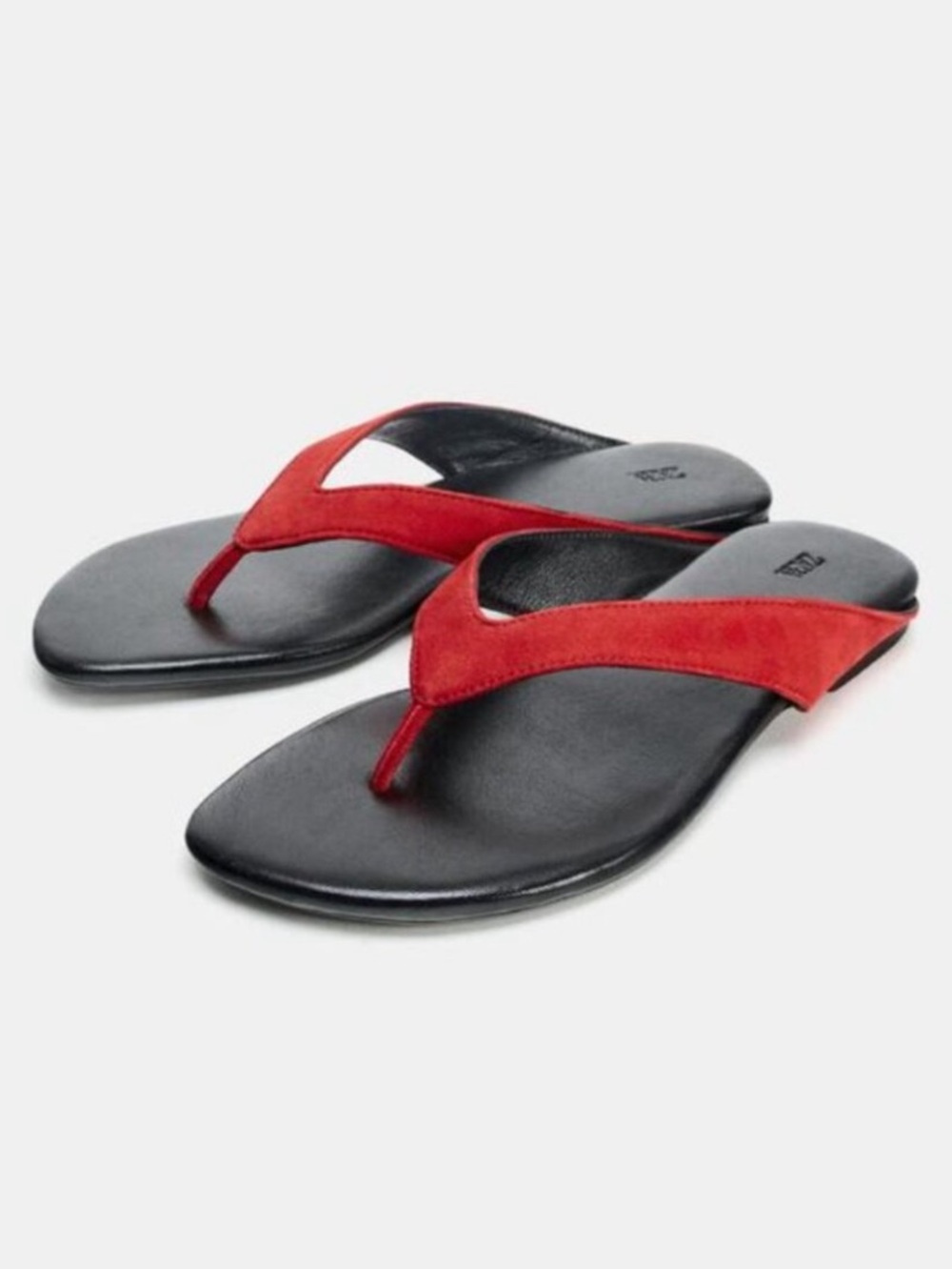 NWT Zara Flat Leather Sandals